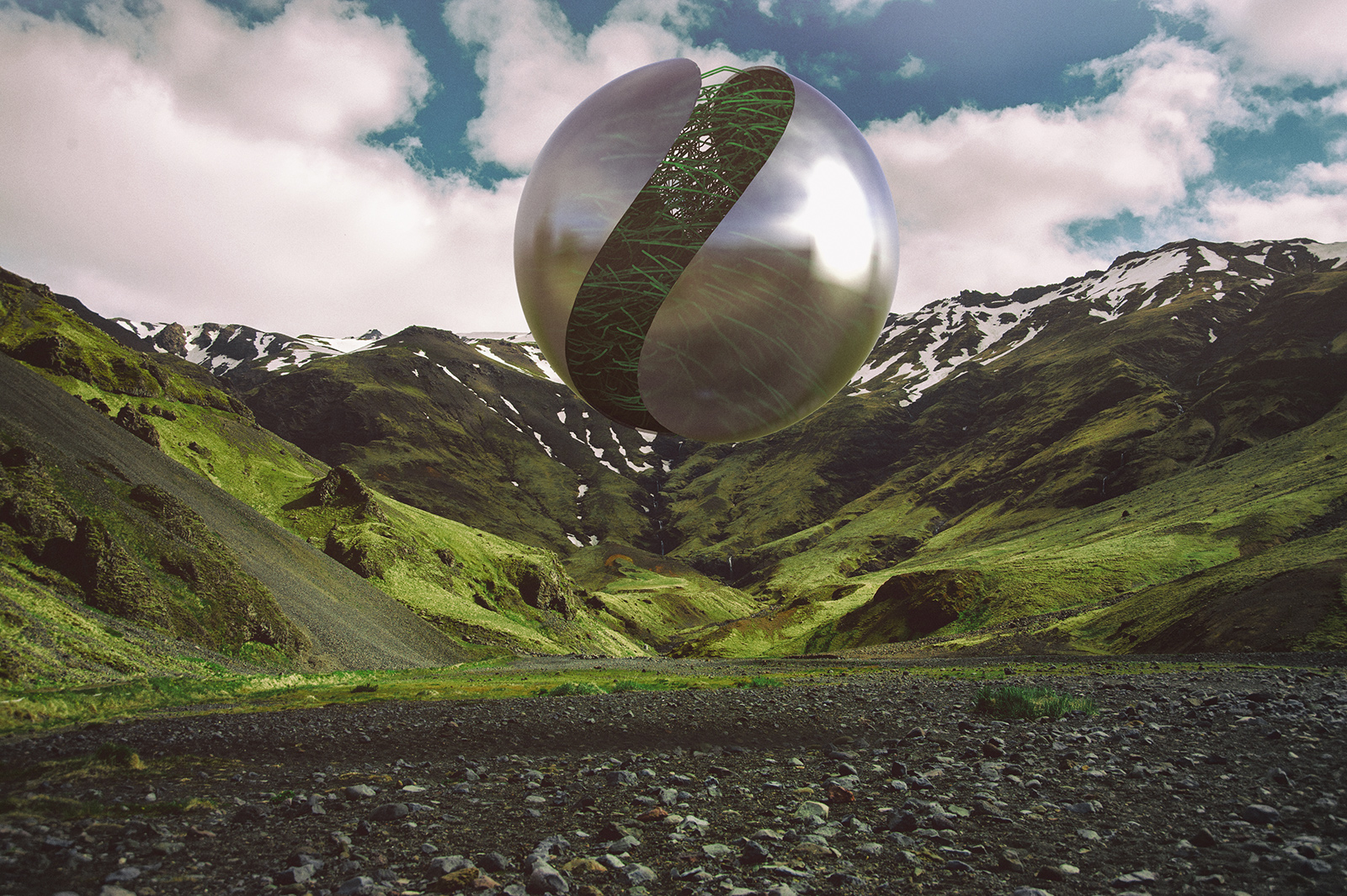 Seljavallalaug, South Iceland, Tale of Two Worlds, Surreal, Iceland Exploration, Iceland, Lost in Iceland, Cinema 4D, C4D, 3D Render, Daily Render, CGI, Scifi, landscape, Nikon D700, 52 Renders