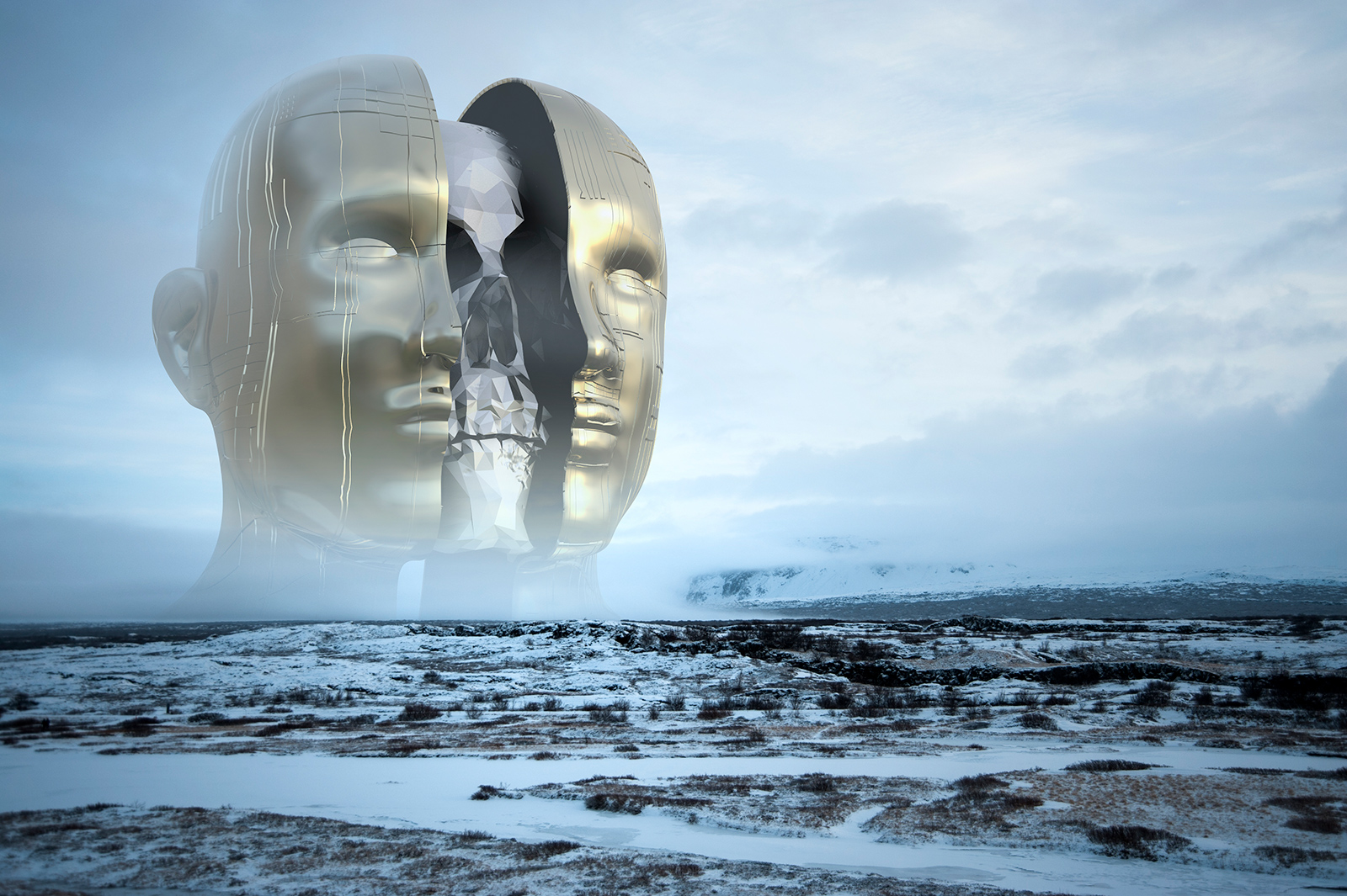 þingvellir, Splitting Time, Surreal Art, Iceland Exploration, Iceland, Lost in Iceland, Cinema 4D, C4D, 3D Render, Daily Render, CGI, Scifi, landscape, Nikon D700, 52 Renders