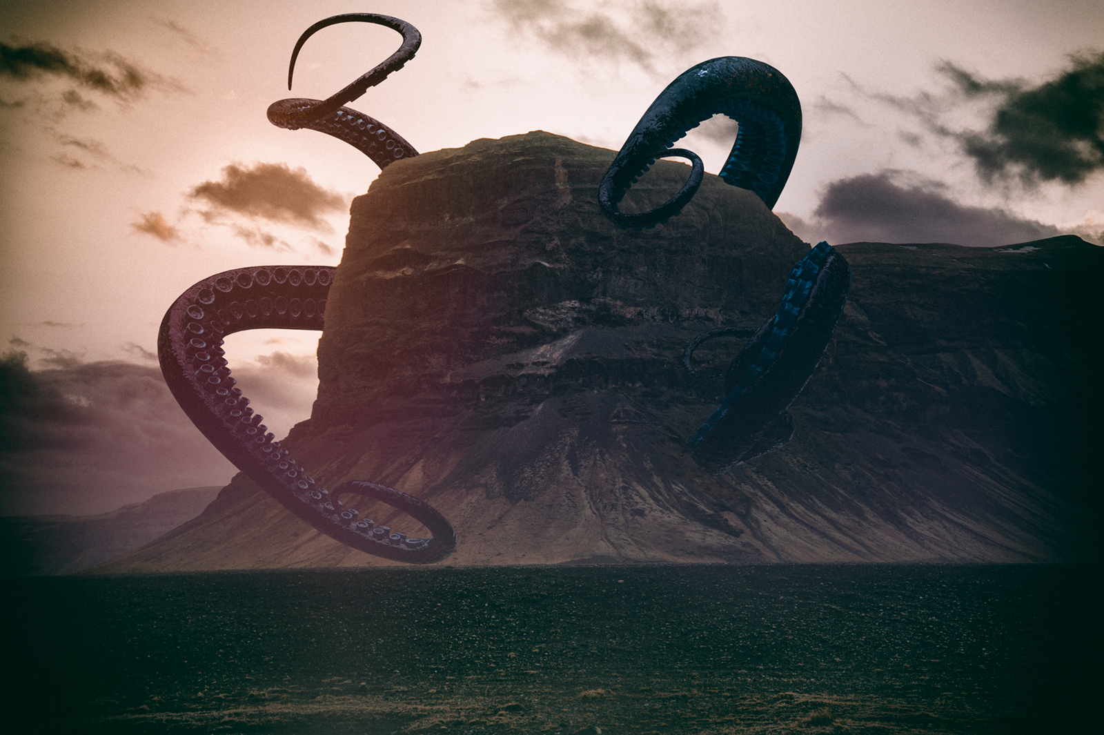 Lomagnupur, Iceland Coat of Arms, Iceland, Tenticles, Lost in Iceland, Cinema 4D, C4D, 3D Render, CGI, Scifi, Iceland, landscape, Nikon D700, 52 Renders