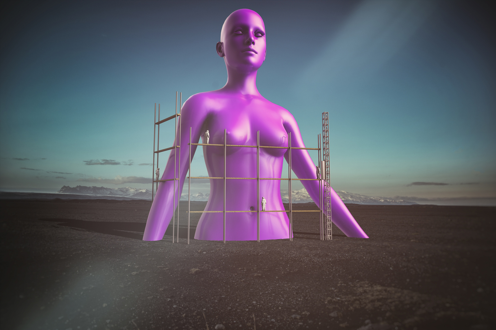 South Iceland, Iceland, Iceland Desert, Lost in Iceland, Cinema 4D, Iceland Statue, C4D, 3D Render, CGI, Scifi, landscape, Nikon D700, 52 Renders