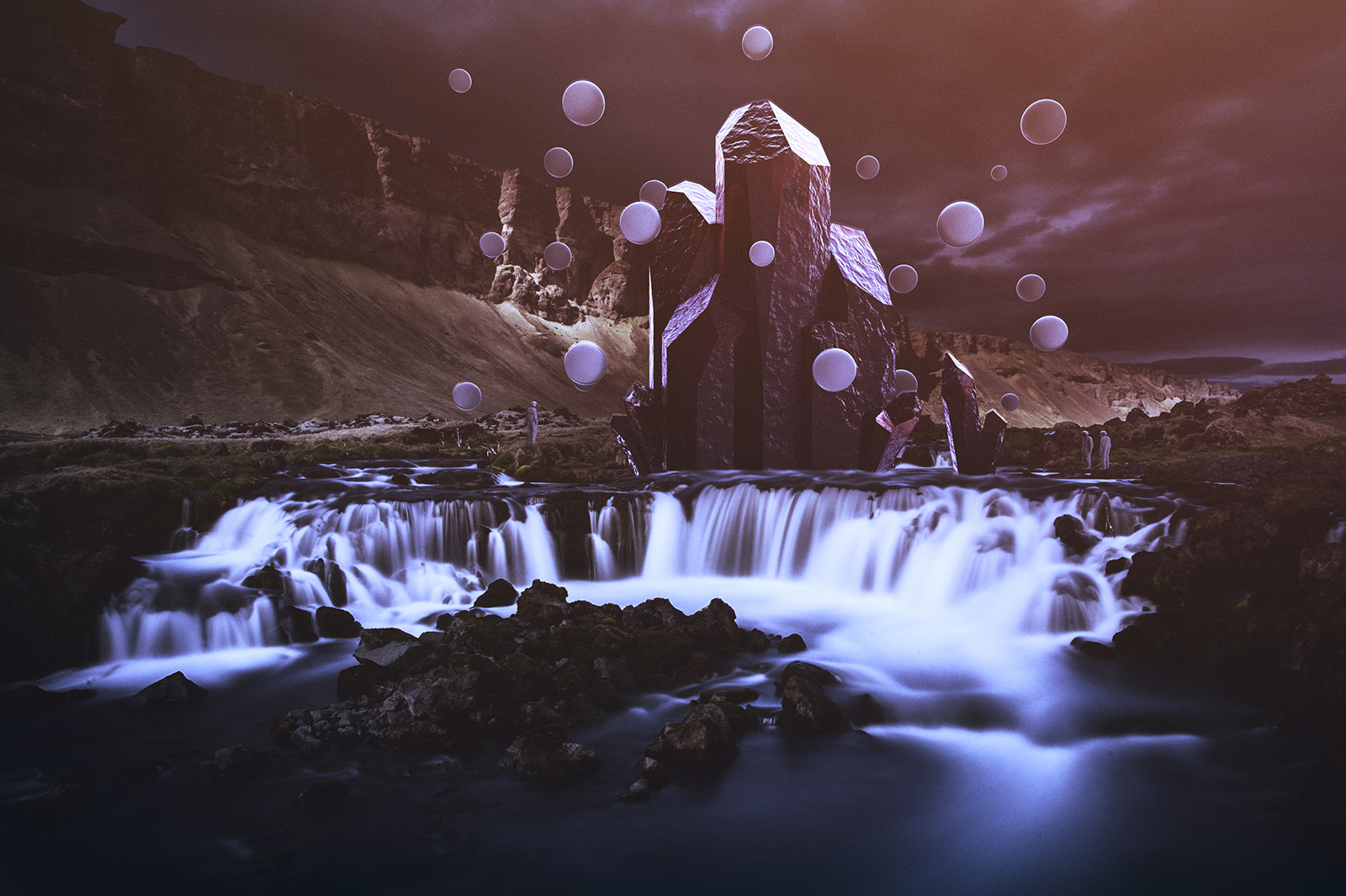 Vatnajökull National Park, Ring Road Waterfall, Iceland Waterfall, Iceland, Lost in Iceland, Cinema 4D, C4D, 3D Render, CGI, Scifi, landscape, Nikon D700, 52 Renders